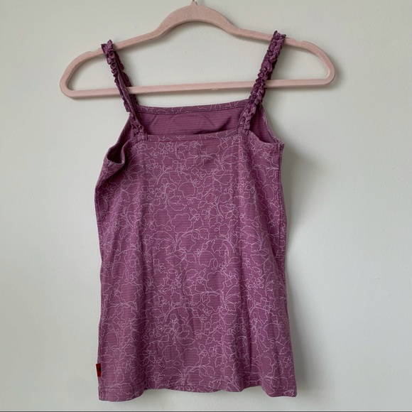 Robe Di Kappa Tank Top Spaghetti Strap Stripe Floral Purple Size Small - Picture 4 of 6